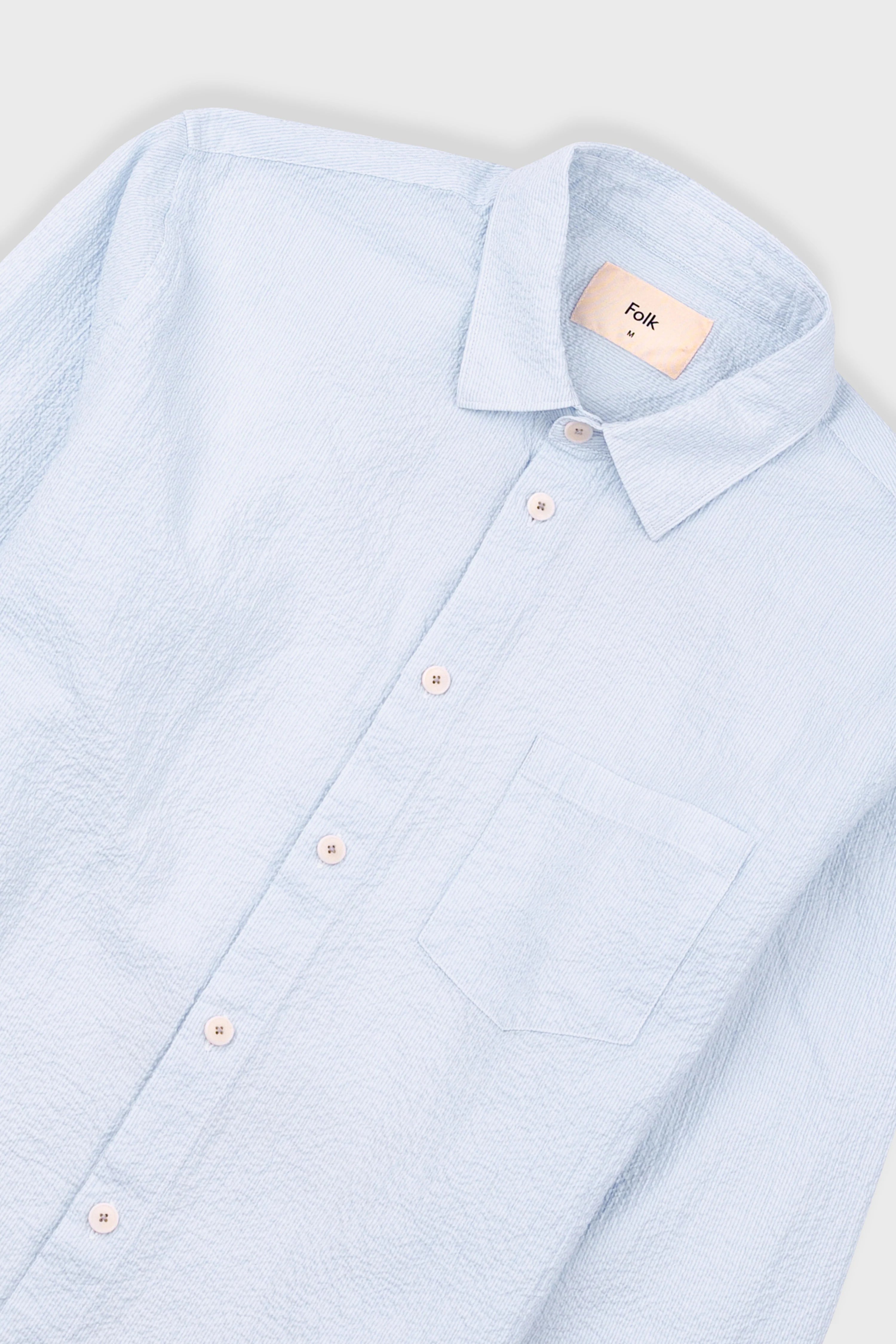 RELAXED FIT SHIRT - BLUE MICROSTRIPE