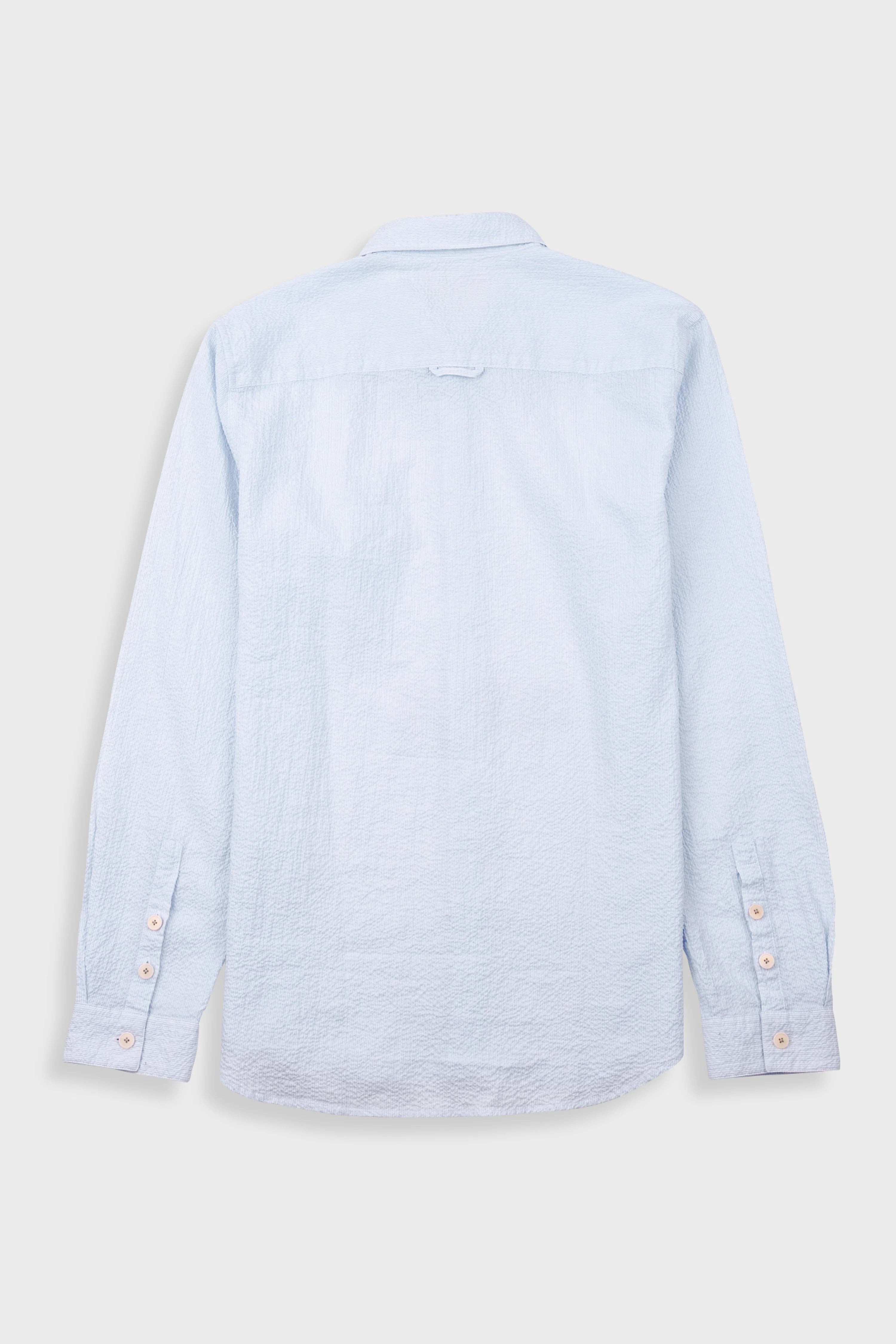 RELAXED FIT SHIRT - BLUE MICROSTRIPE