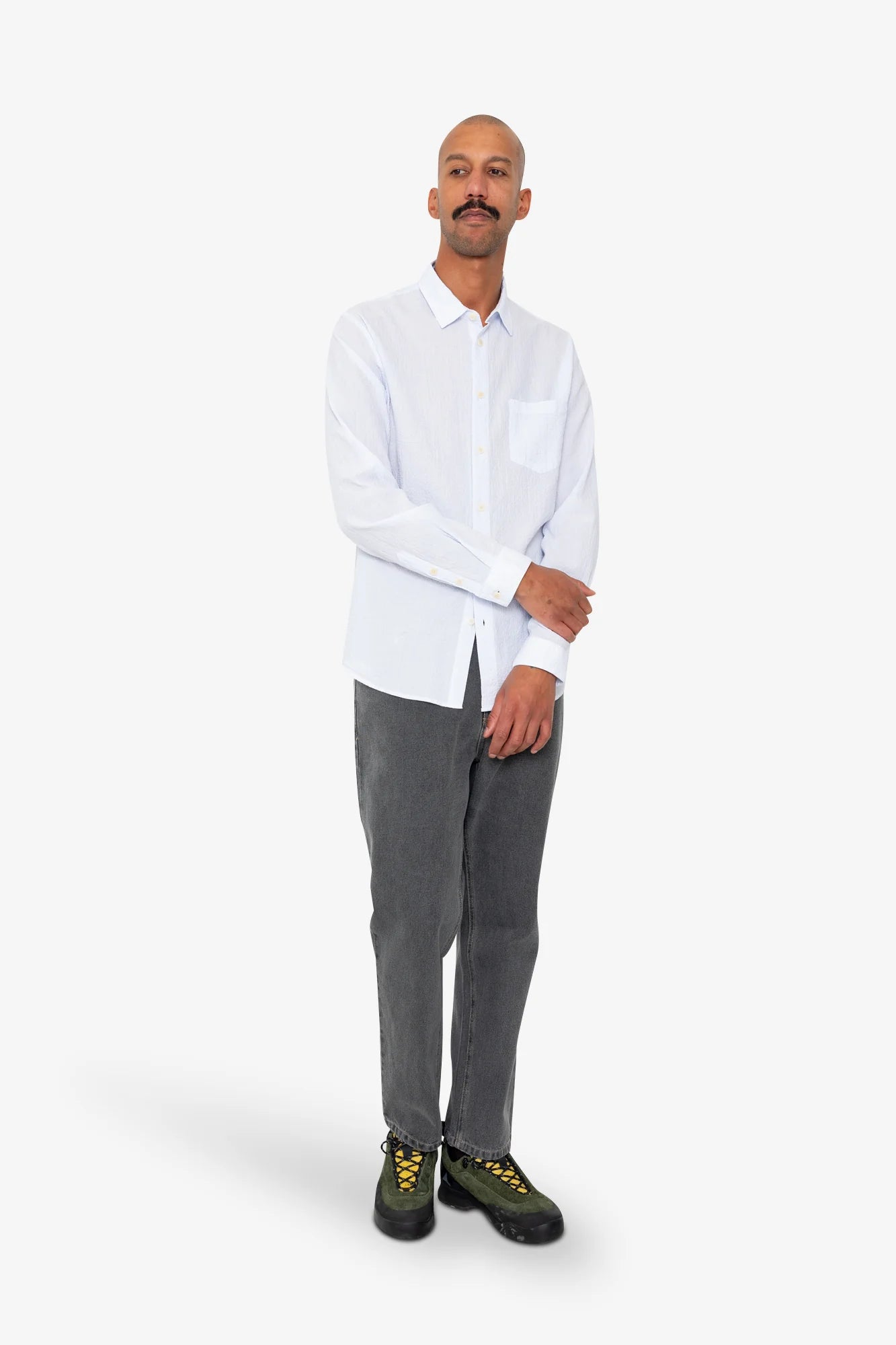 RELAXED FIT SHIRT - BLUE MICROSTRIPE