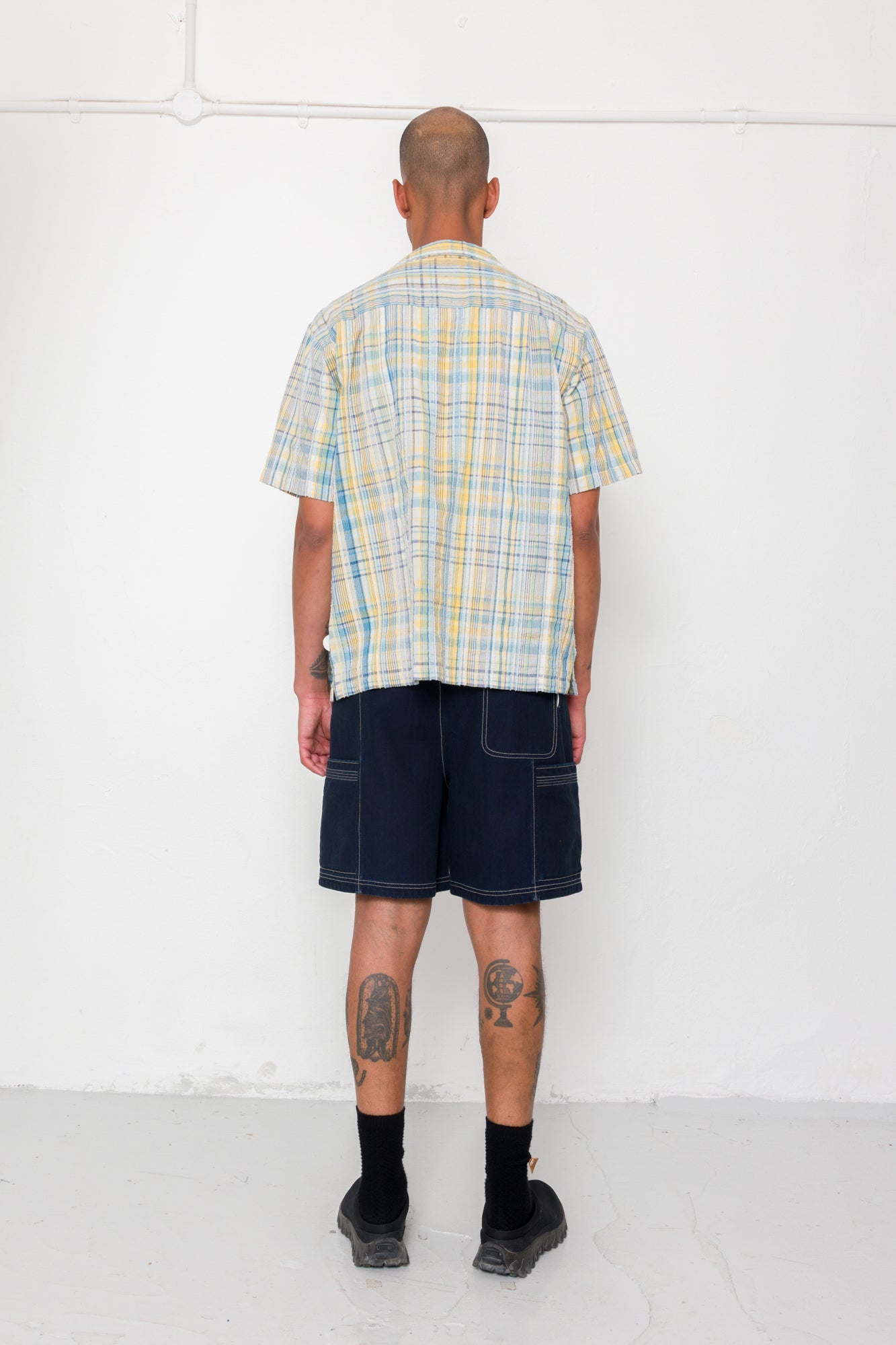 GABE SHIRT - YELLOW BLUE CUT CHECK