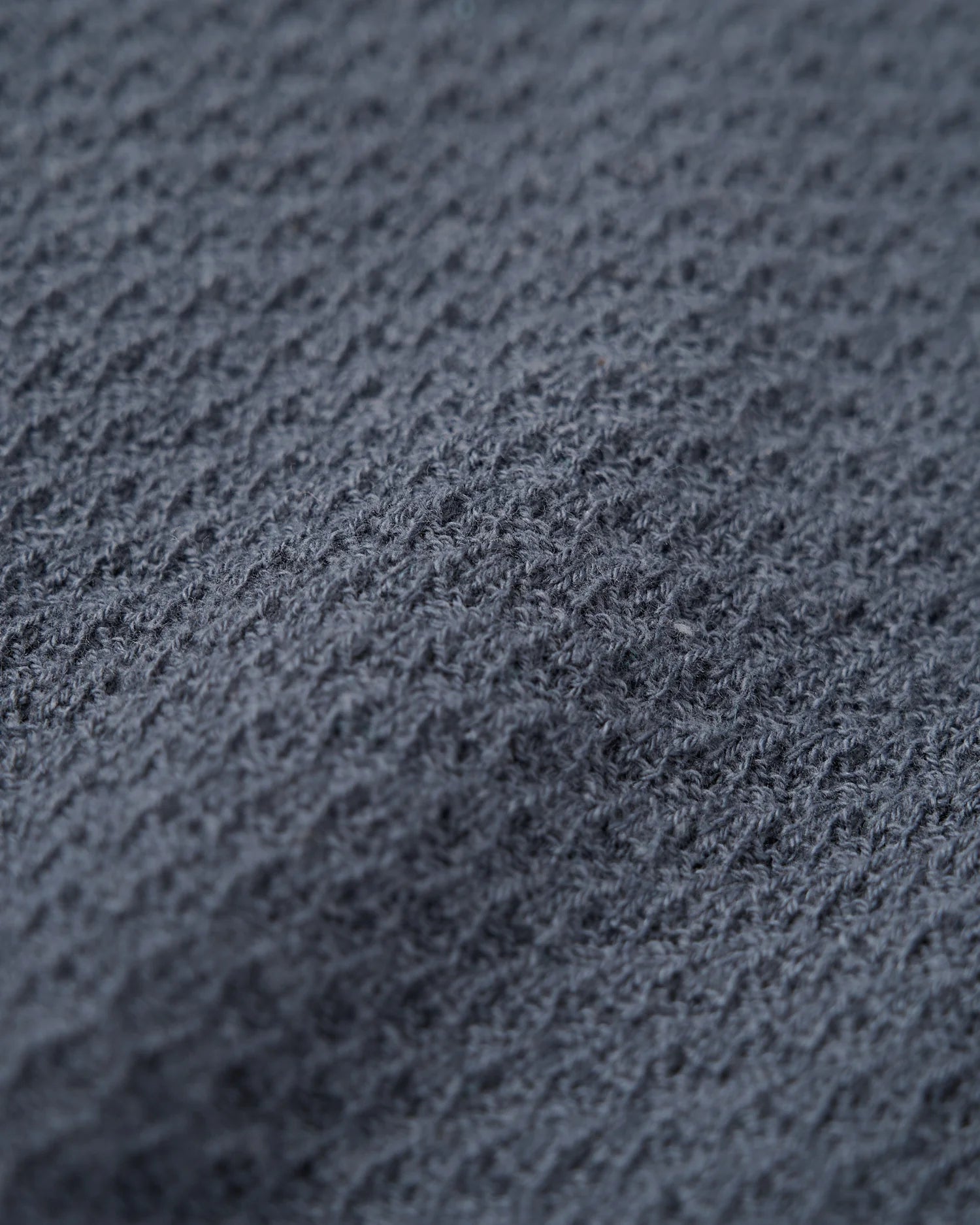 WAFFLE KNITTED TEE - INDIA INK