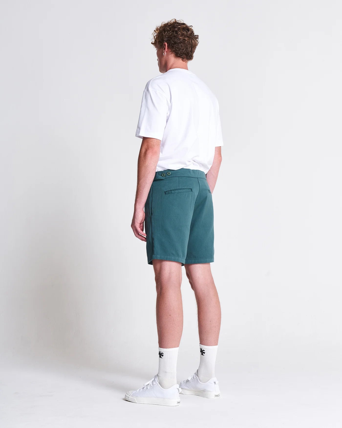 RELAXED COTTON SHORT - SILVER PINE
