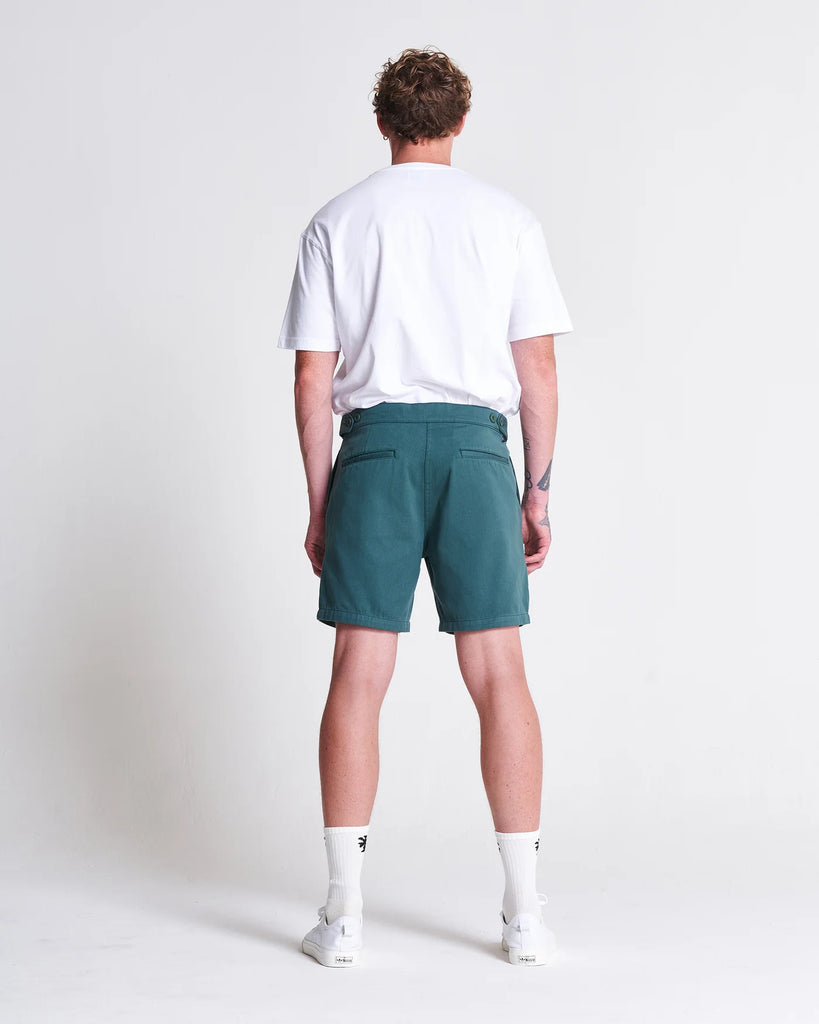 RELAXED COTTON SHORT - SILVER PINE