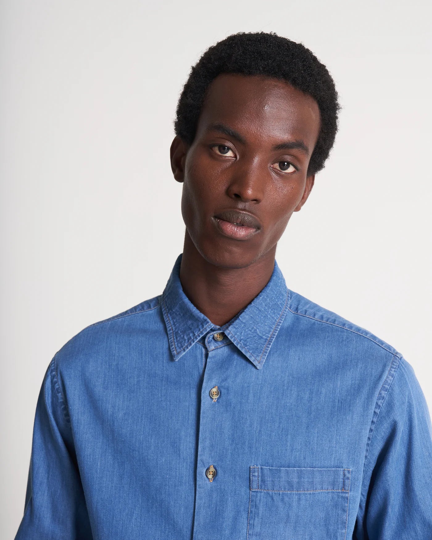 1 POCKET SHIRT - COTTON DENIM