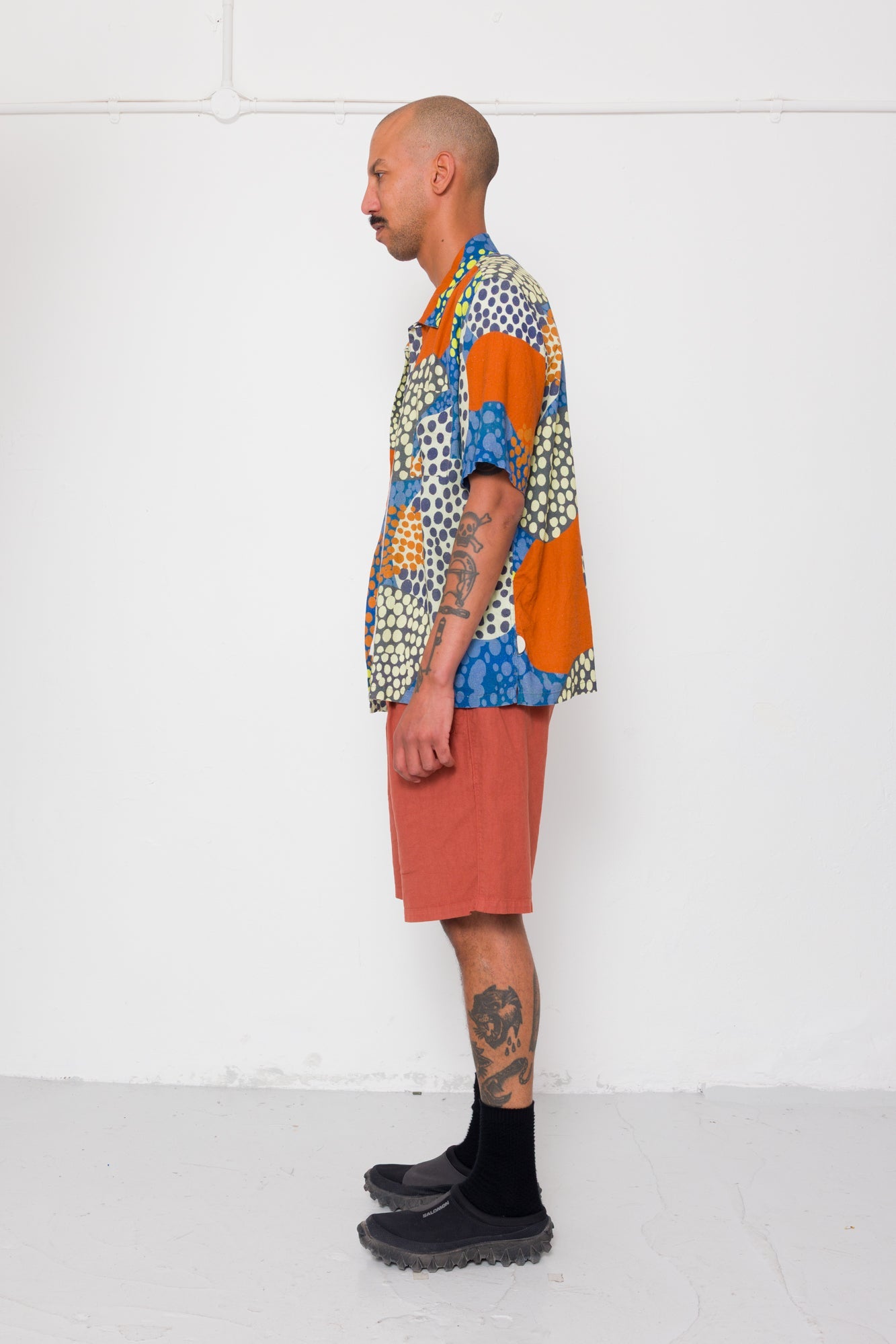 GABE SHIRT - DOT PRINT RED MULTI