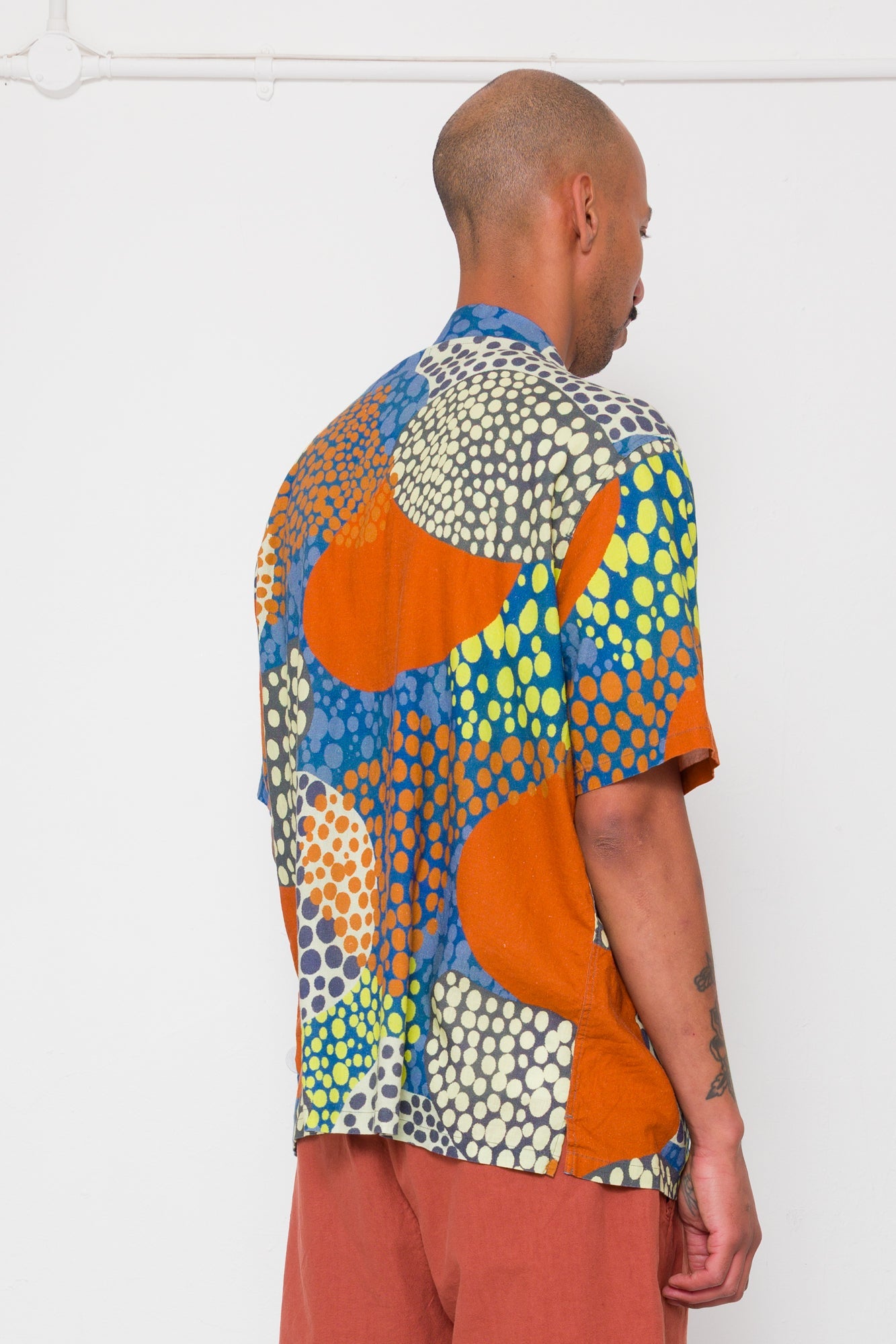 GABE SHIRT - DOT PRINT RED MULTI