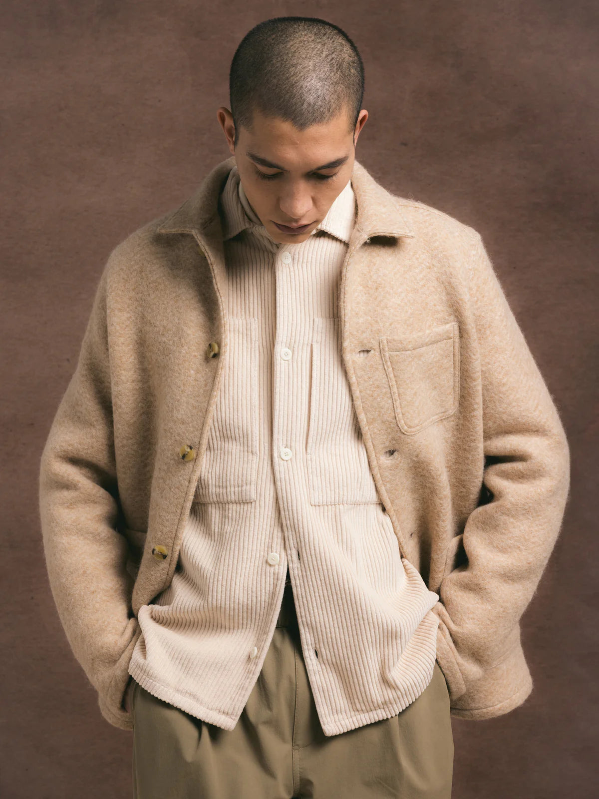 ORMISTON JACKET - OAT WOOL HERRINGBONE