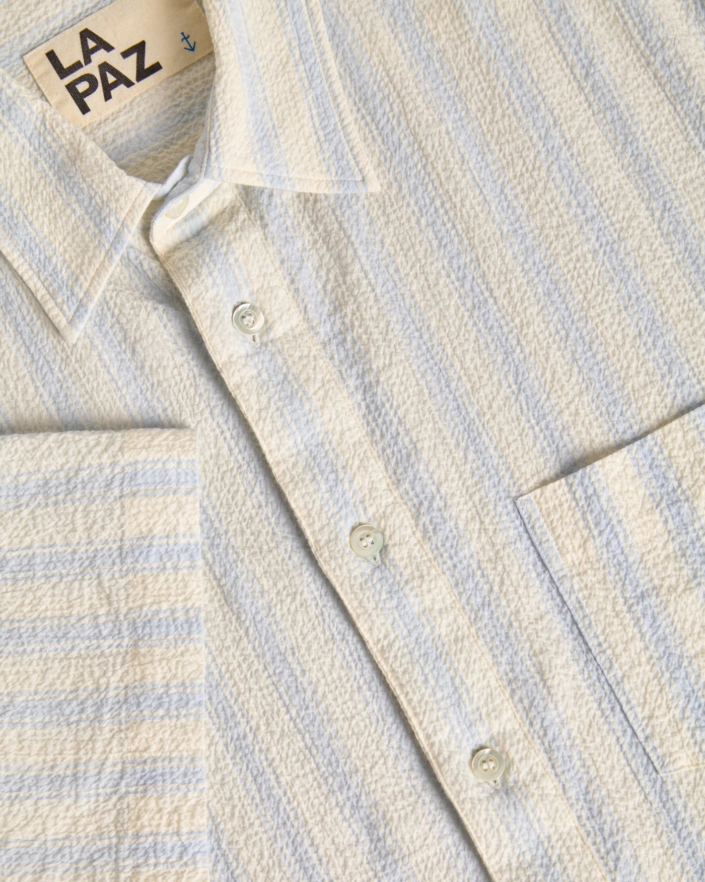 ALEGRE SHIRT - PALE BLUE STRIPES
