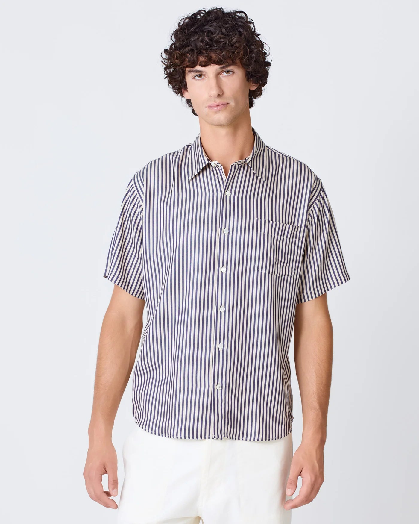 ROQUE SHIRT - DARK NAVY STRIPES
