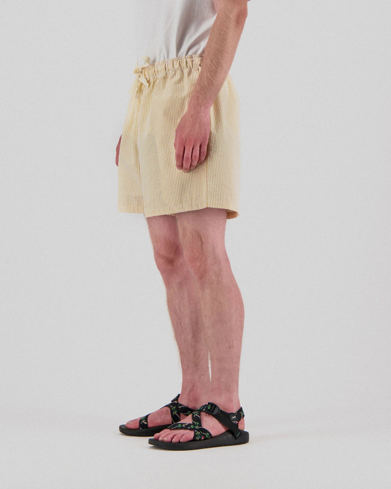 MAGIC SHORTS - BUTTER IN THE SUN SEERSUCKER STRIPES