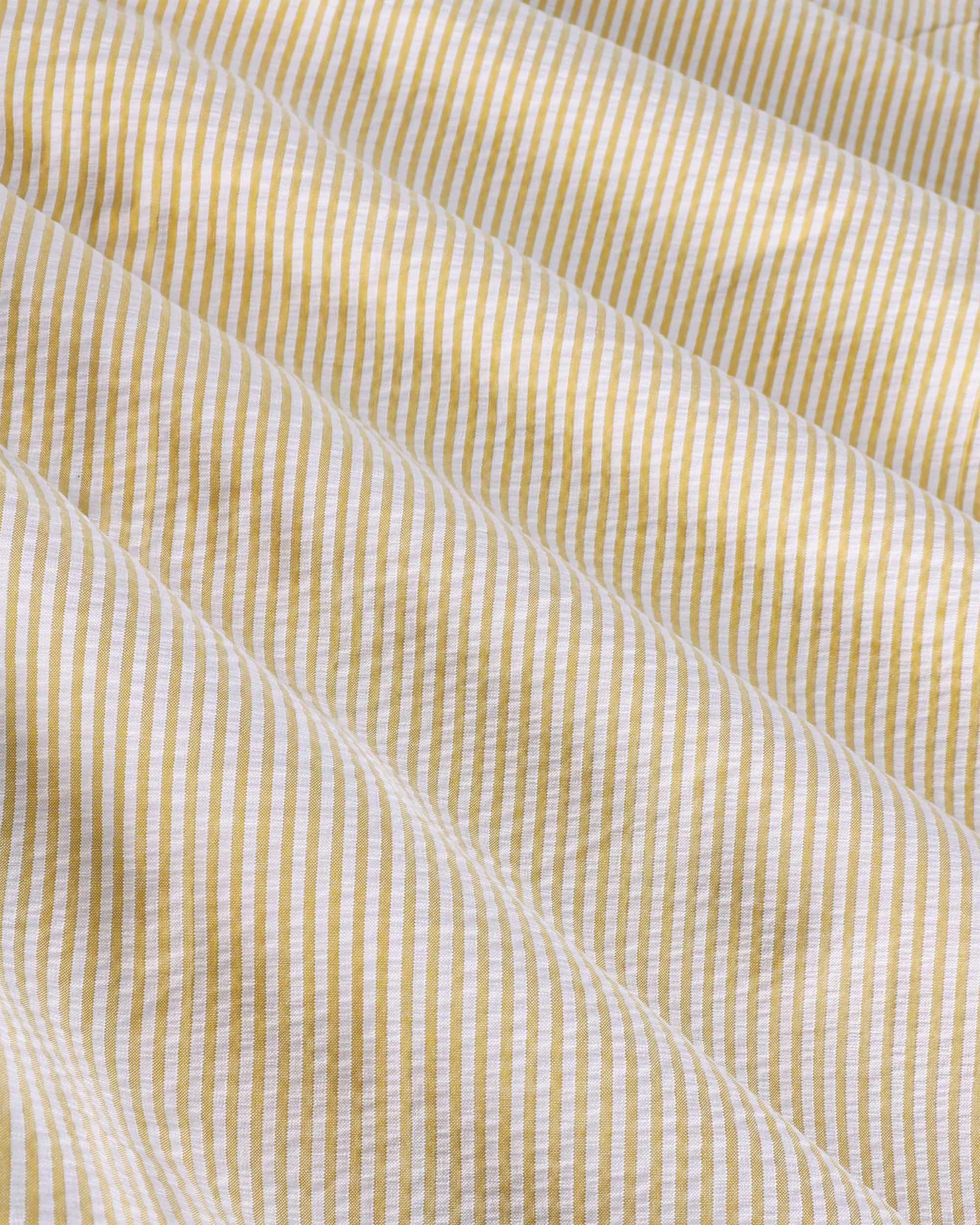 MAGIC SHORTS - BUTTER IN THE SUN SEERSUCKER STRIPES