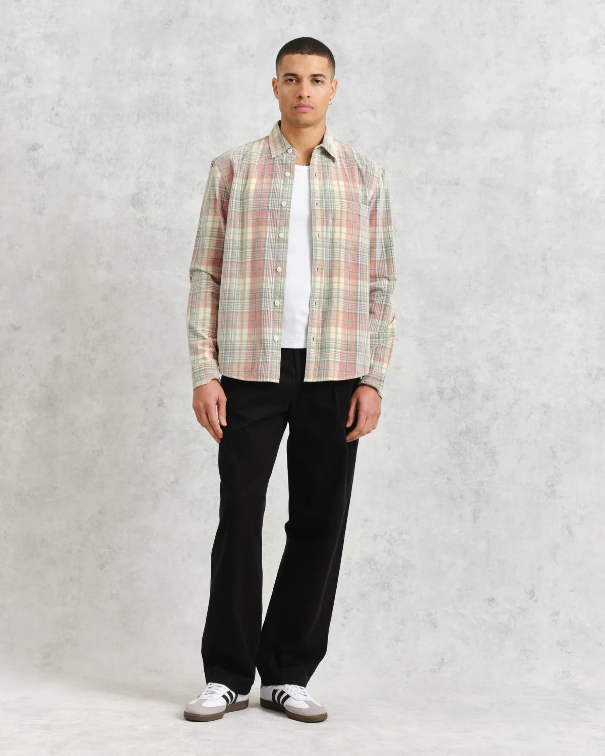 SHELLY SHIRT PINK/SAGE CORD