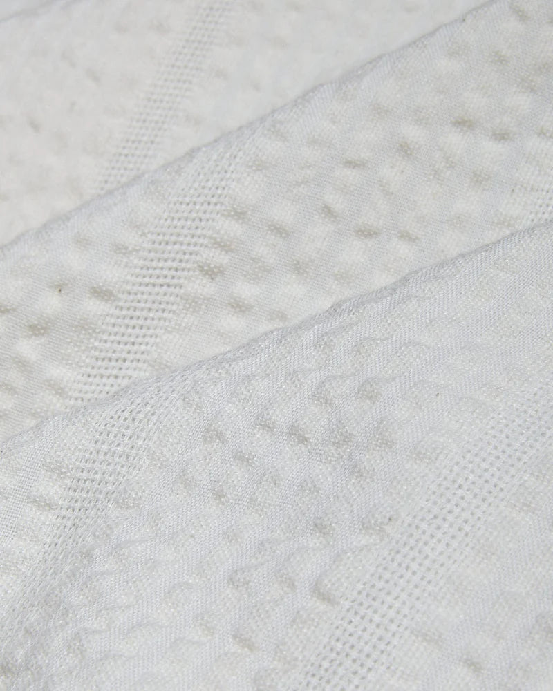STRIPED SEERSUCKER SS - WHITE