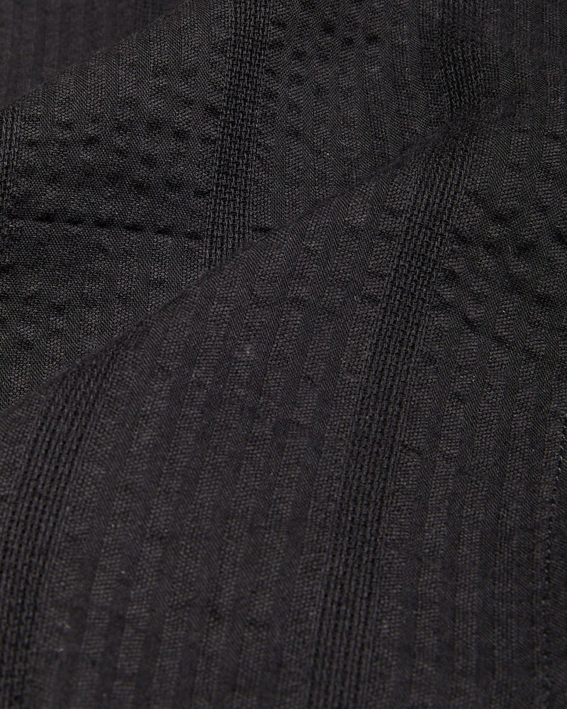 STRIPED SEERSUCKER SS - BLACK