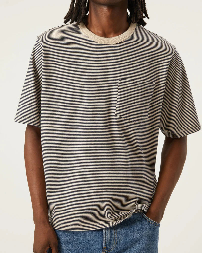 STRIPE TEE - NAVY