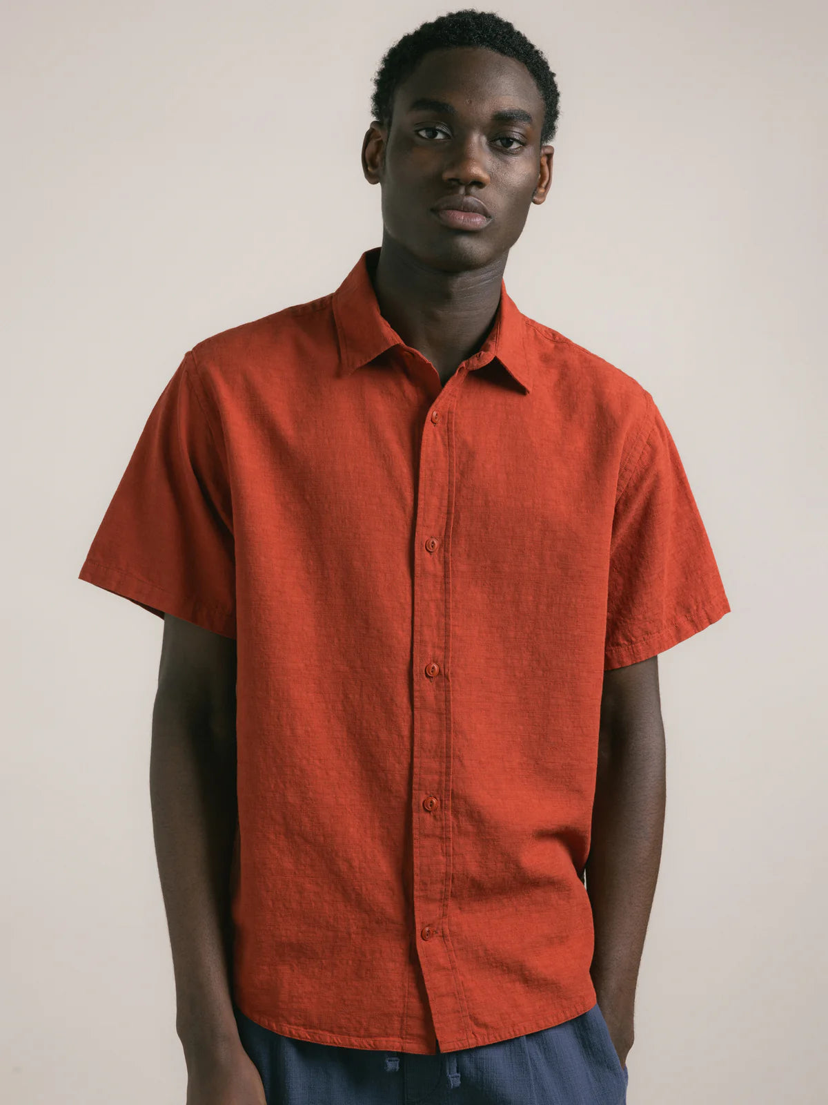 FERNESS OVERSIZE SHIRT - RUSTED RED