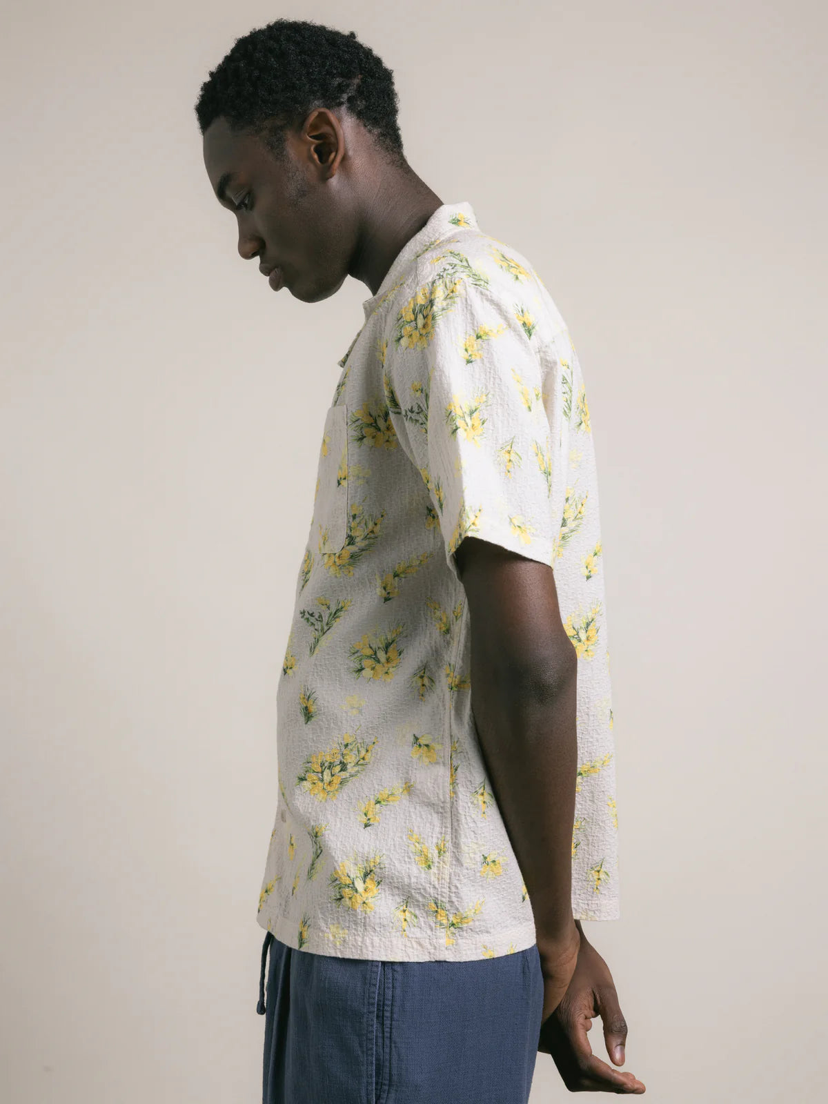 CRAMMOND SHIRT - ECRU GORSE PRINT
