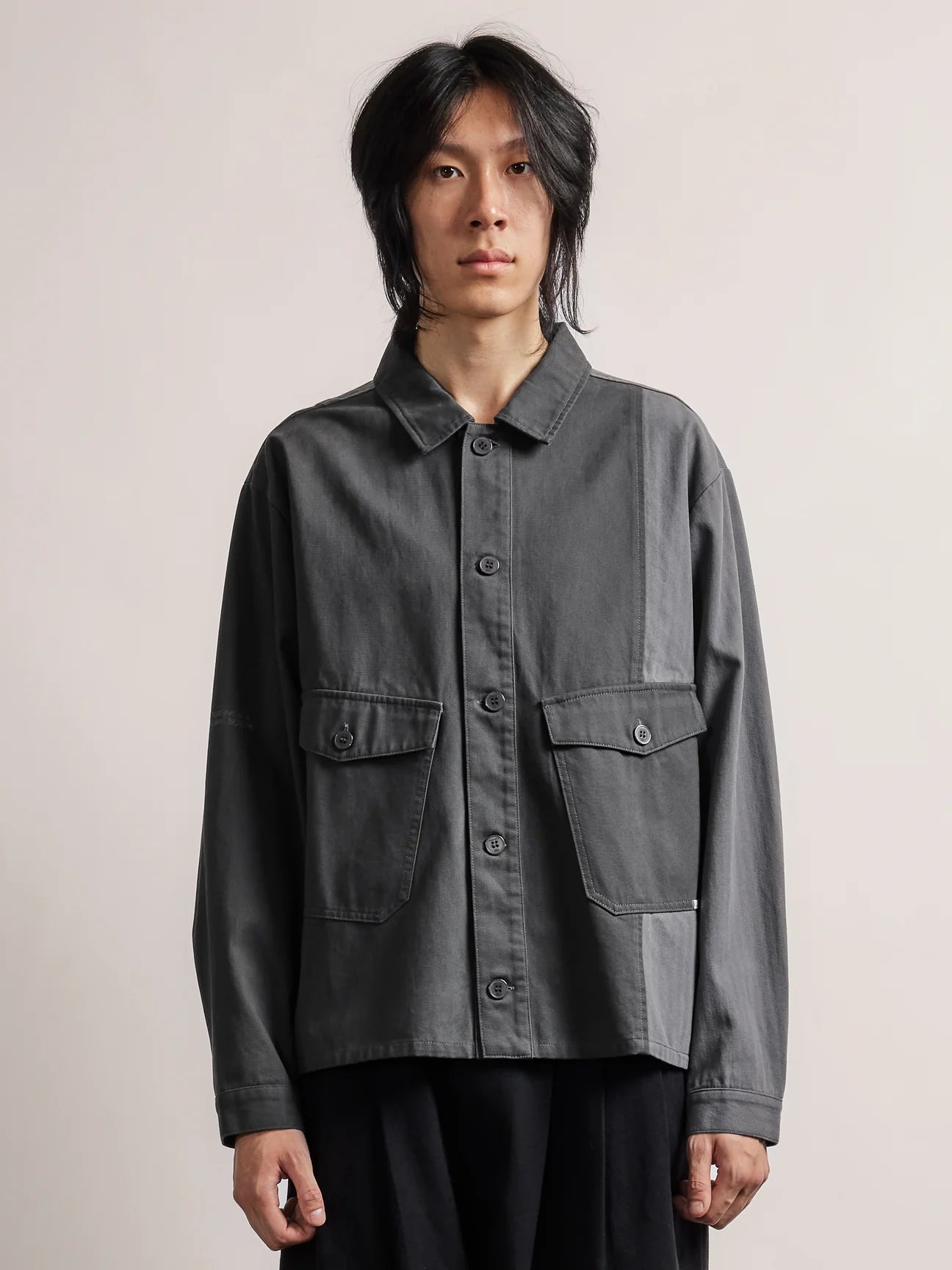 TEMPORAL OVERSHIRT - DUSTY BLUE