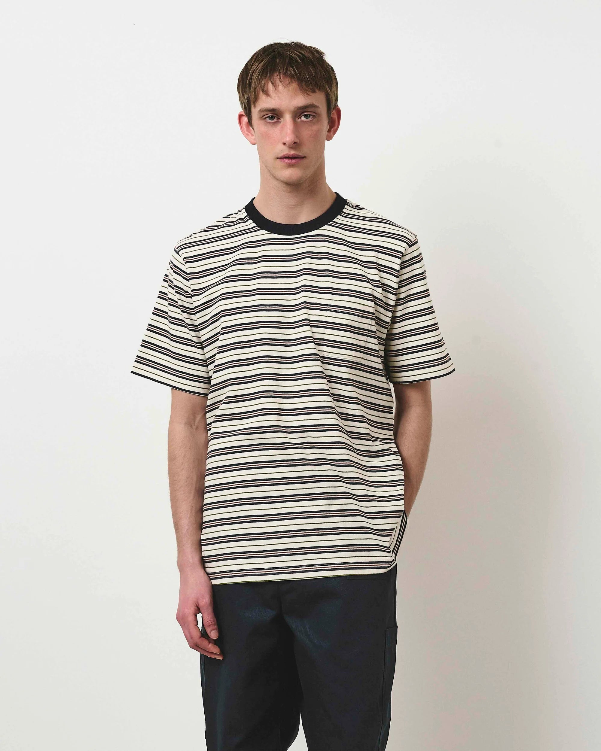 NAVY STRIPED TEE