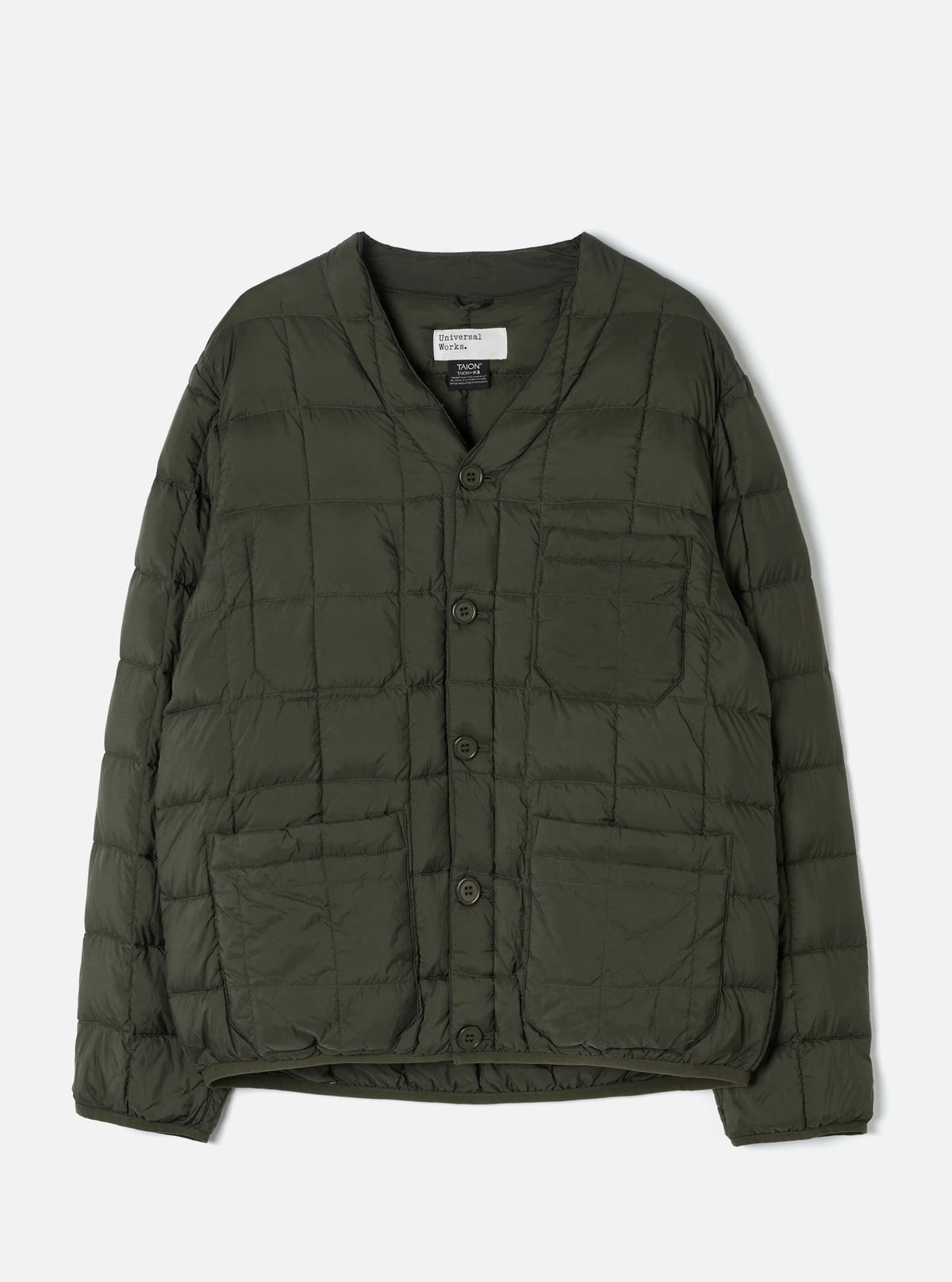 TAION X UNIVERSAL WORKS SOFT SHELL DOWN CARDIGAN