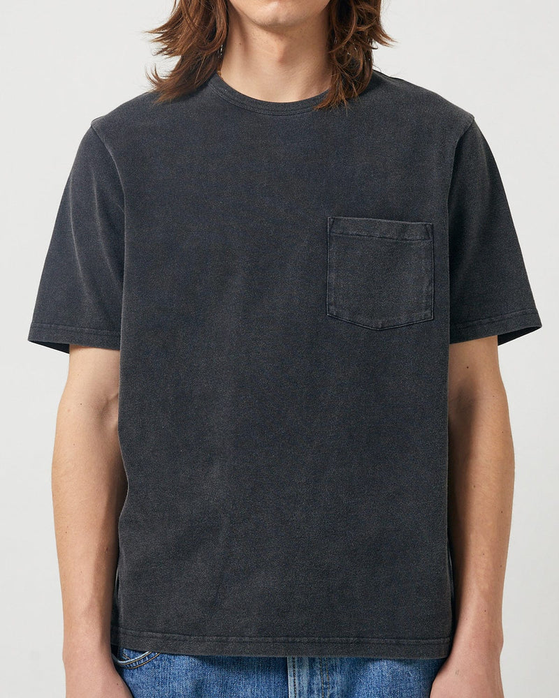 GARMENT DYED TEE - BLACK