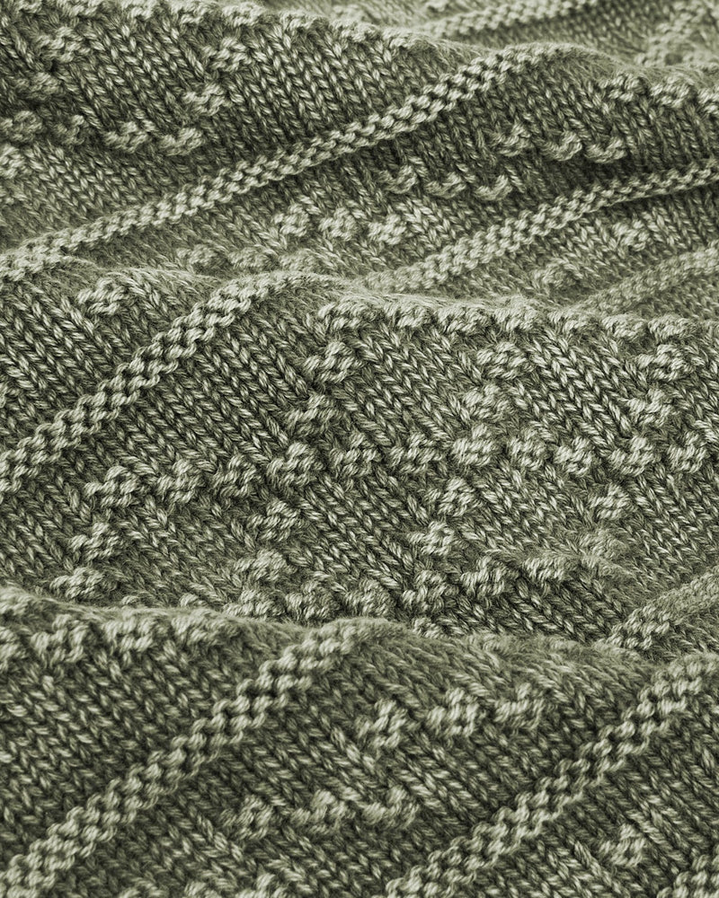 JACQUARD VEST - ARMY