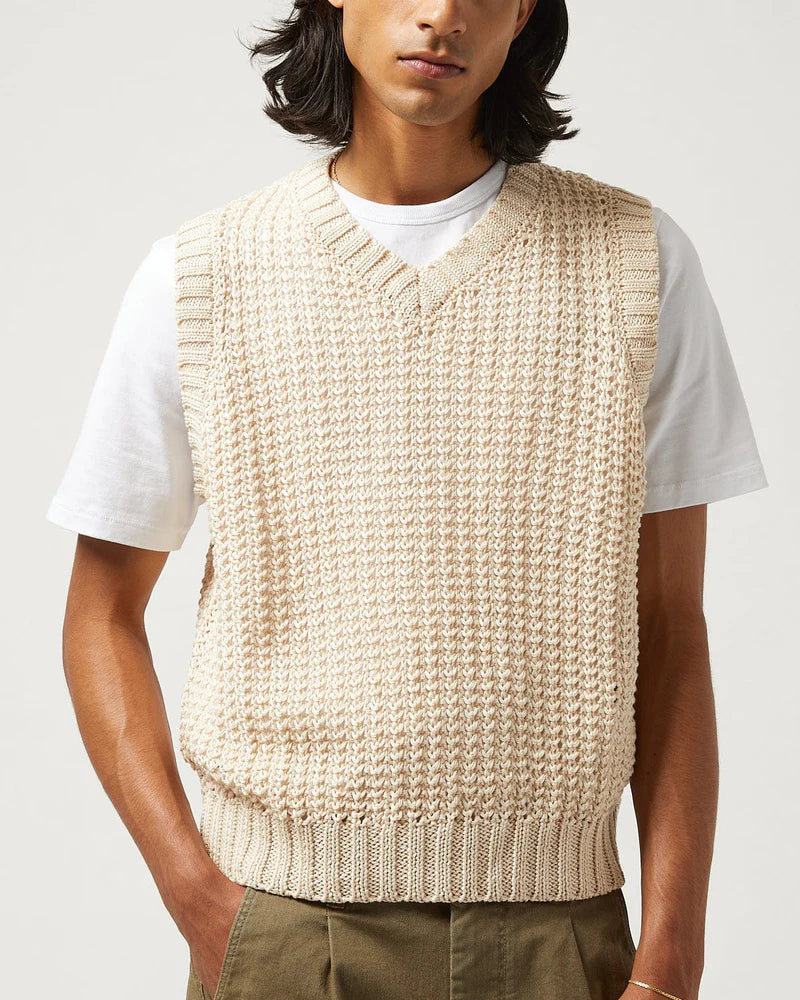 MERCERIZED VEST - NATURAL