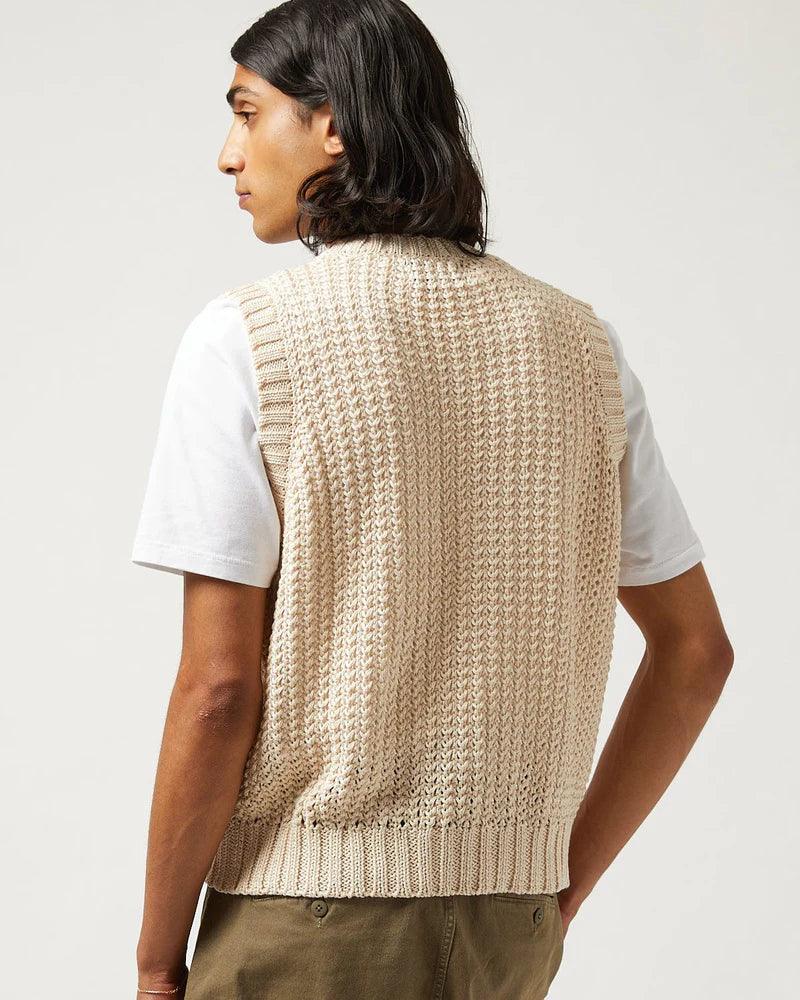 MERCERIZED VEST - NATURAL