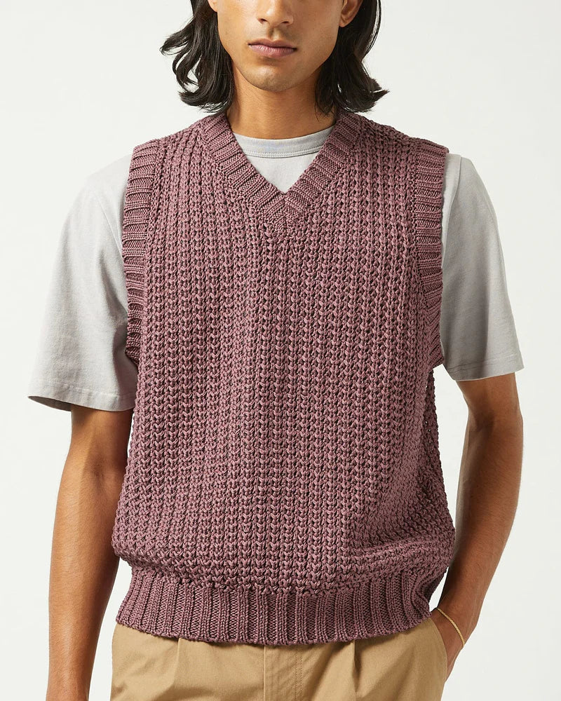 MERCERIZED VEST - VIOLET