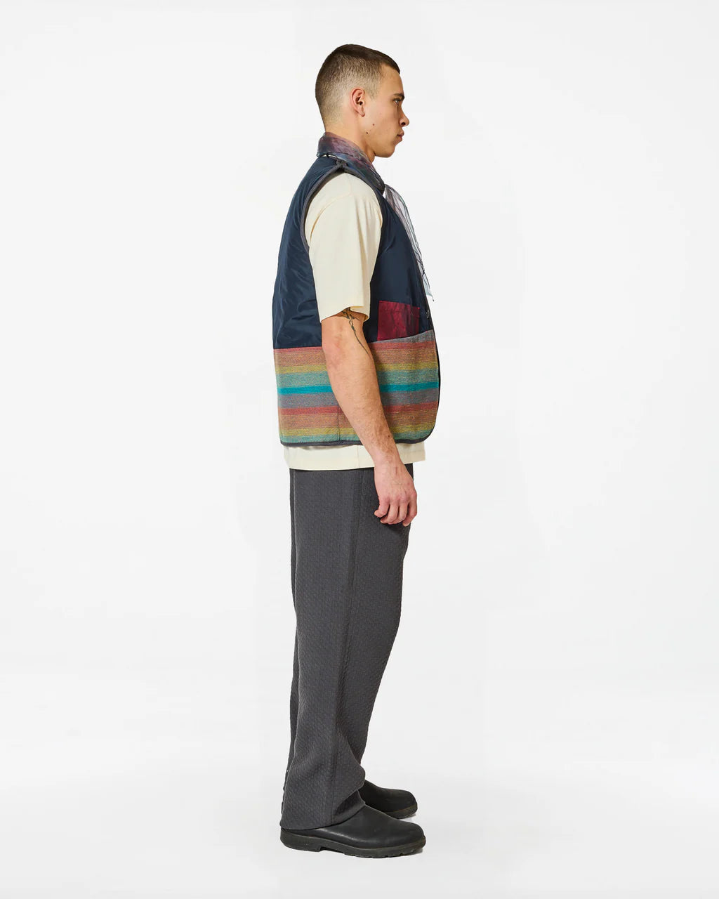 YOUSSEF WOOLLY ANTHRACITE VEST