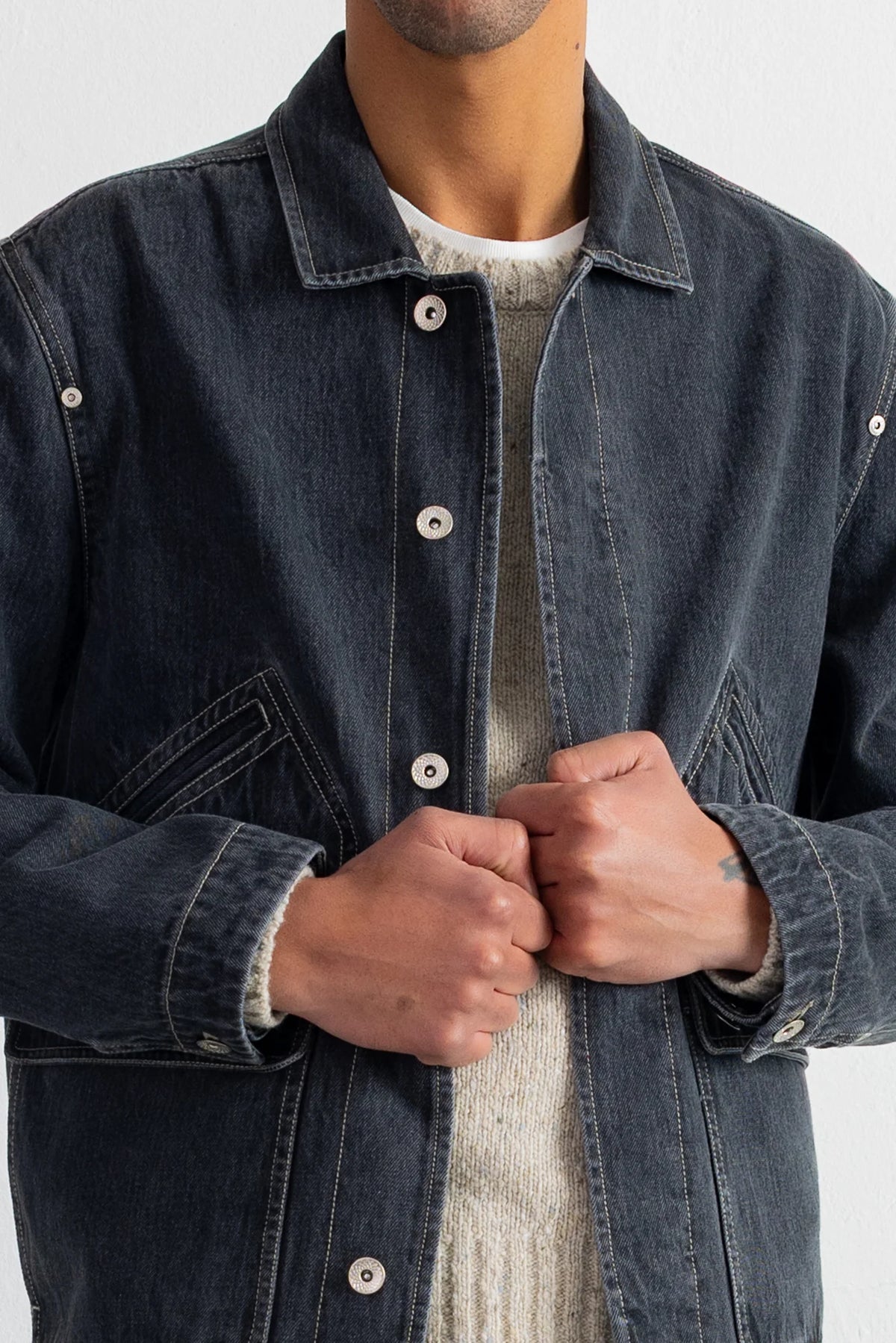 ARCHIVE JACKET - SMOKE GREY DENIM
