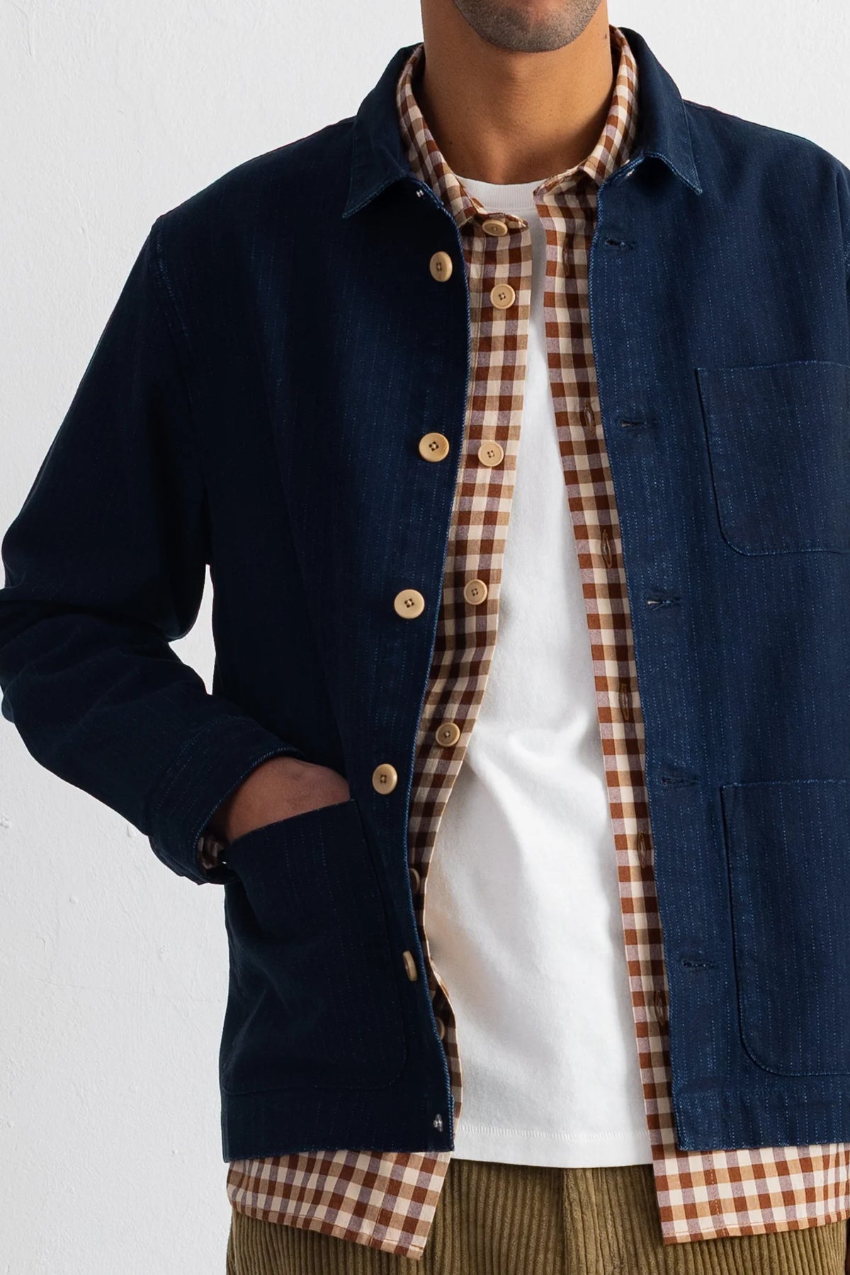 ASSEMBLY JACKET - DEEP INDIGO HERRINGBONE