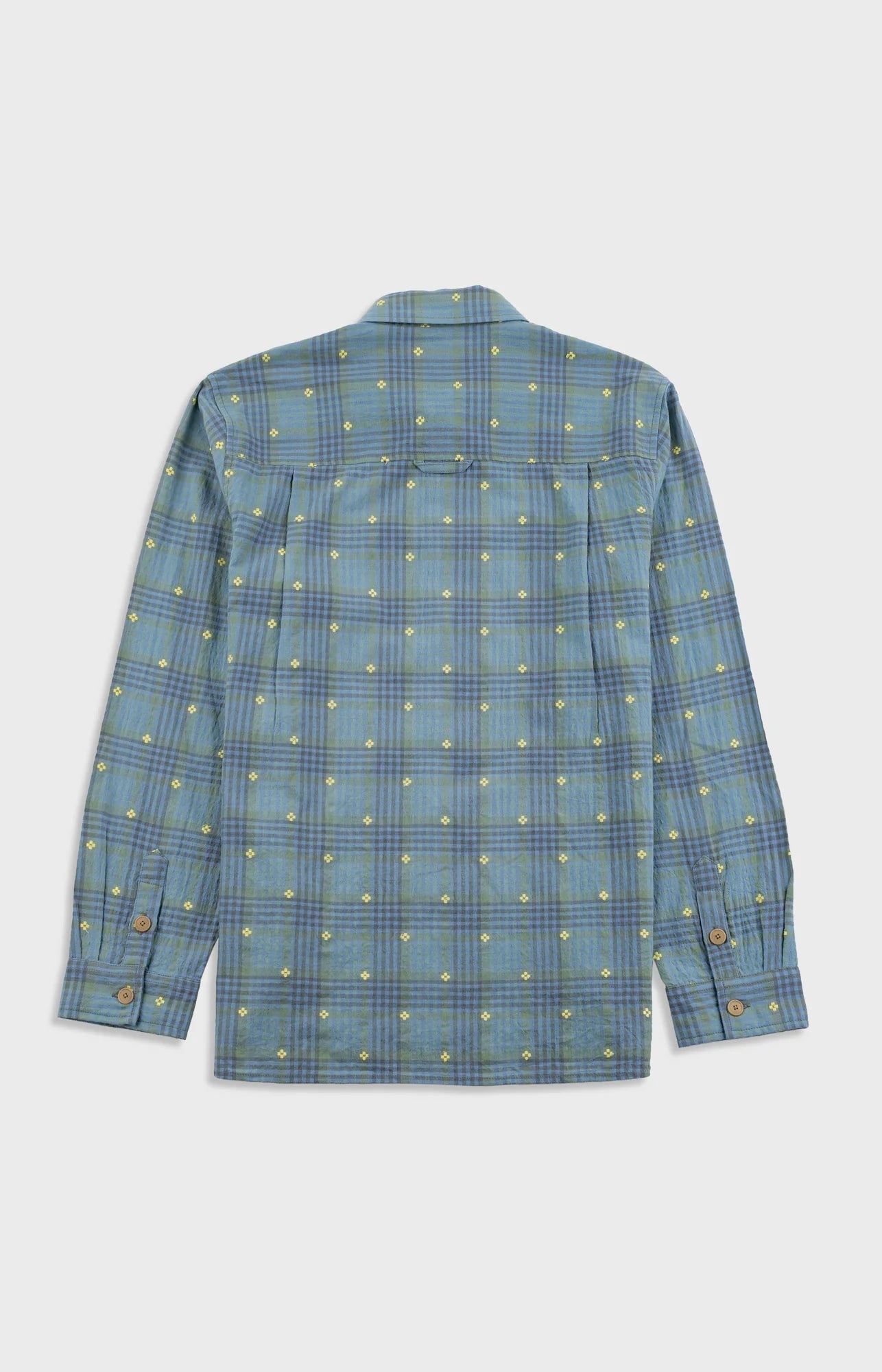 EASY FIT SHIRT - BLUE YELLOW FLOWER CHECK