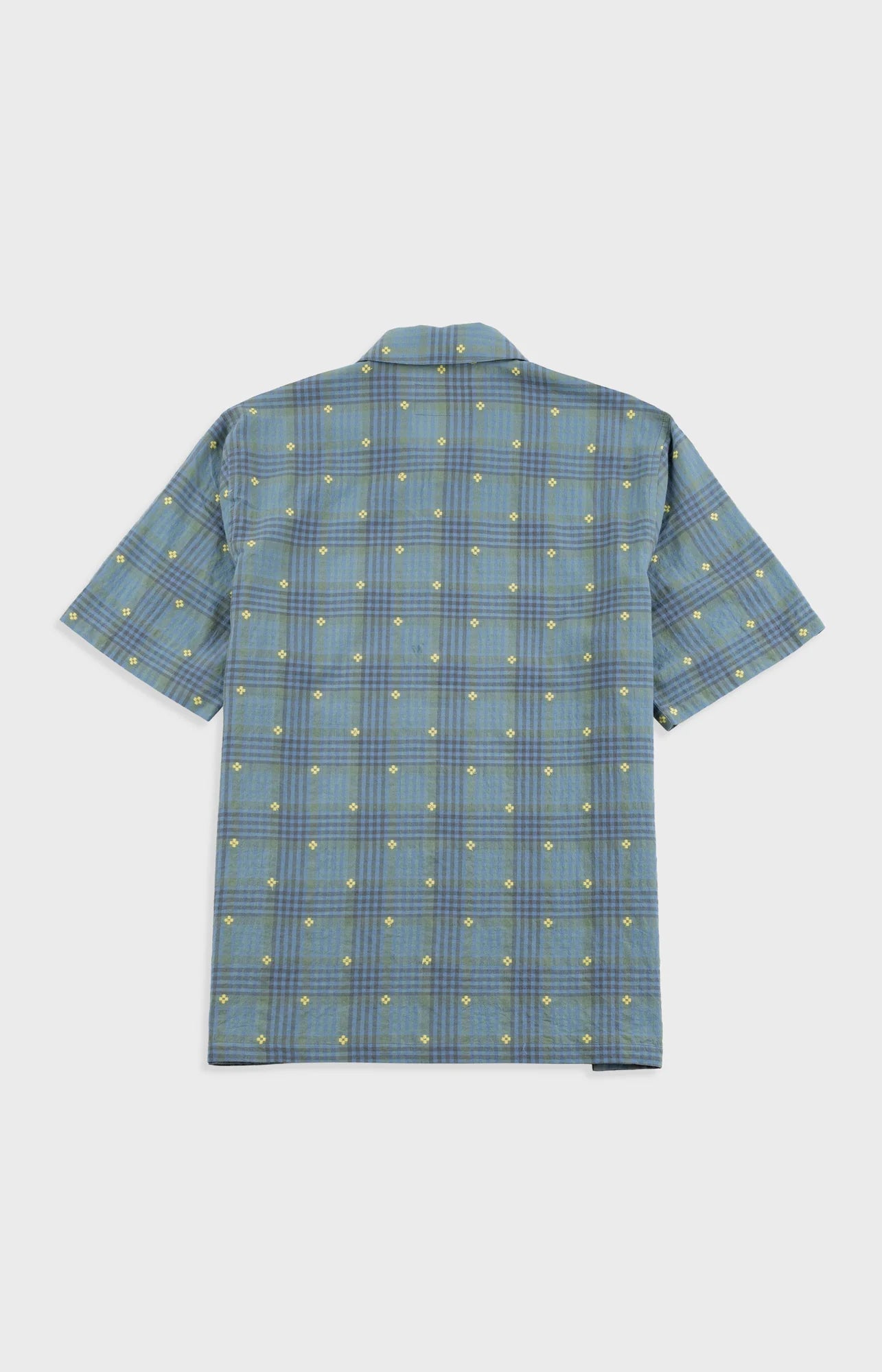 GABE SHIRT - BLUE YELLOW FLOWER CHECK