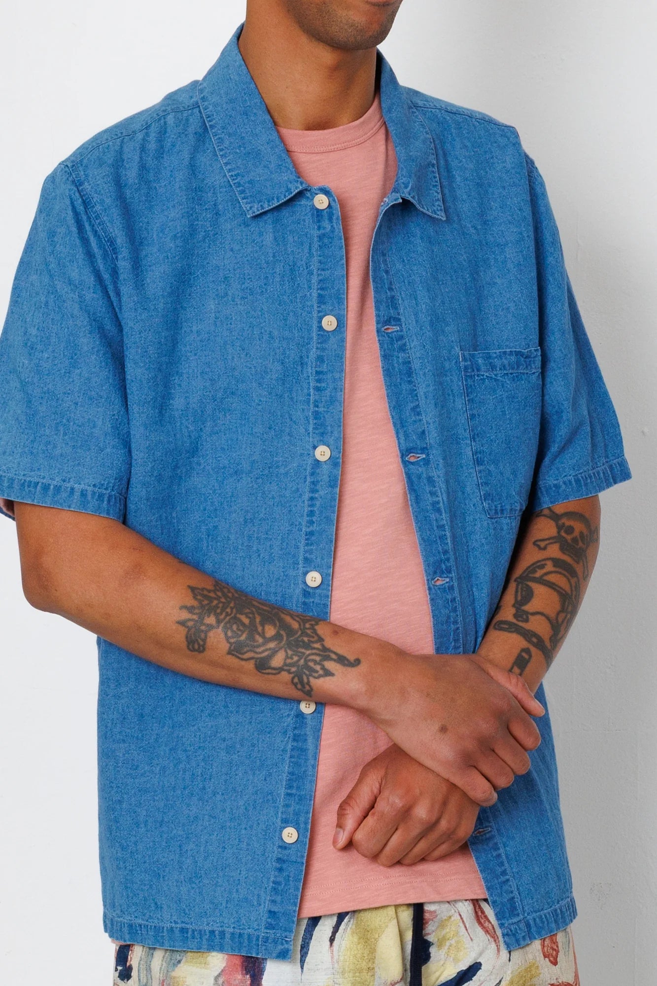 GABE SHIRT - INDIGO LINEN