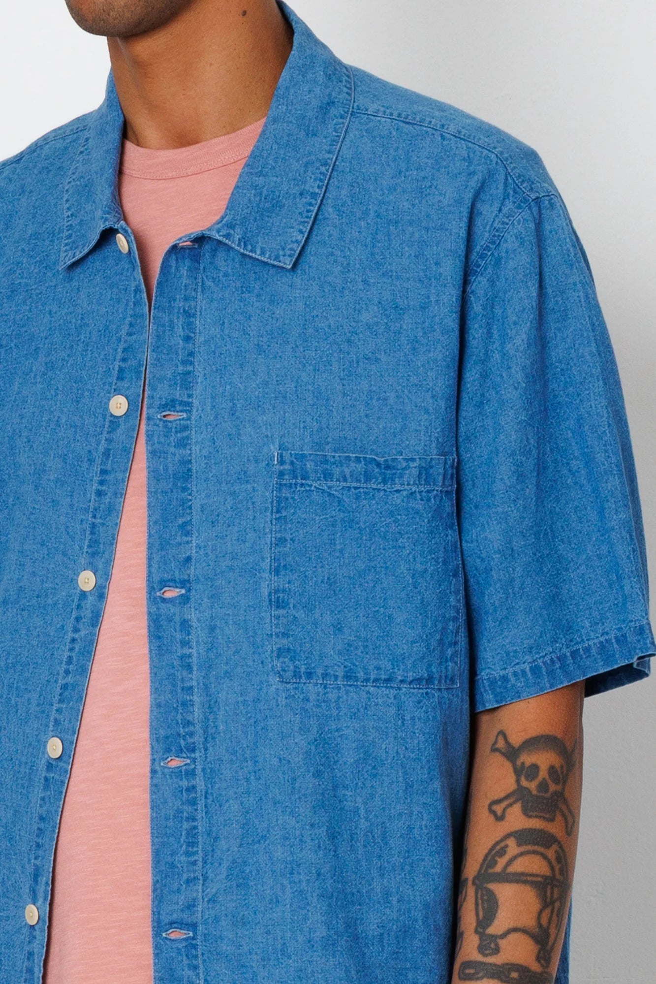 GABE SHIRT - INDIGO LINEN
