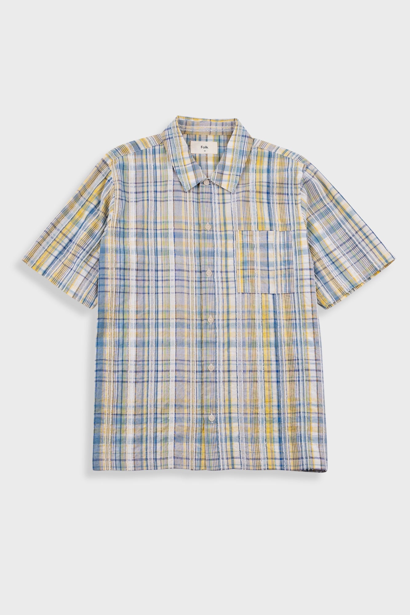 GABE SHIRT - YELLOW BLUE CUT CHECK