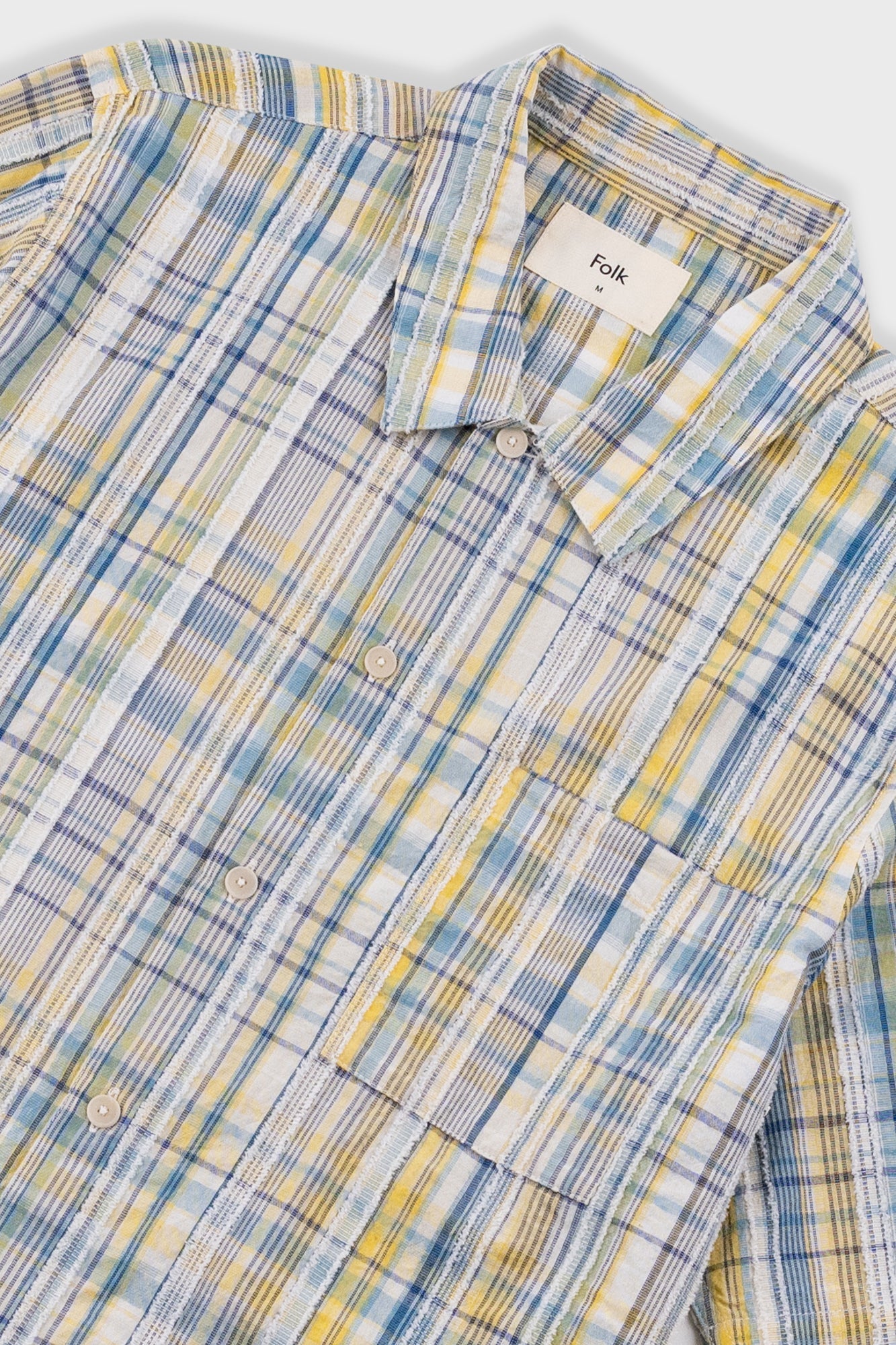 GABE SHIRT - YELLOW BLUE CUT CHECK