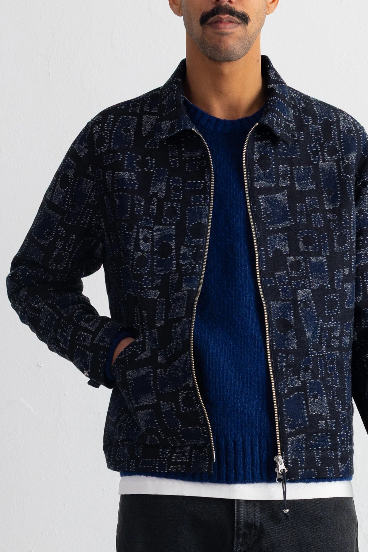 SIGNAL BLOUSON - DEEP INDIGO JACQUARD