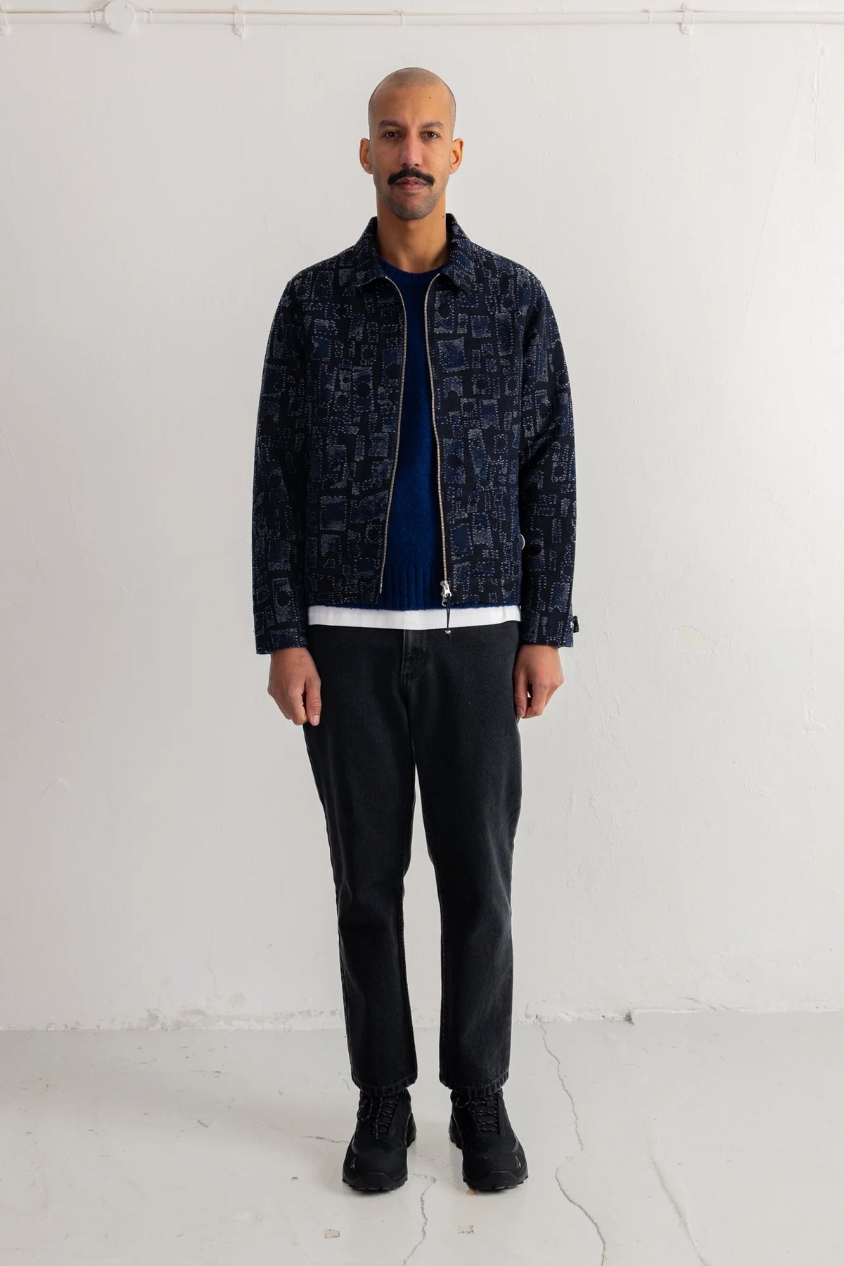 SIGNAL BLOUSON - DEEP INDIGO JACQUARD