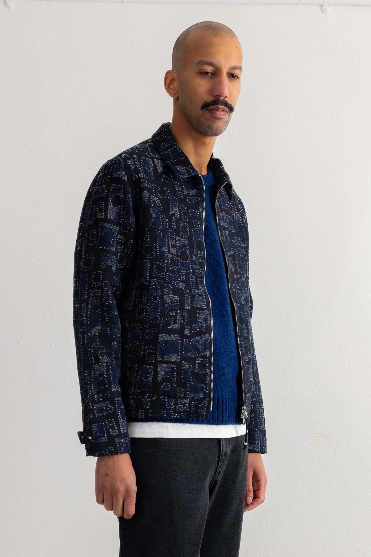 SIGNAL BLOUSON - DEEP INDIGO JACQUARD