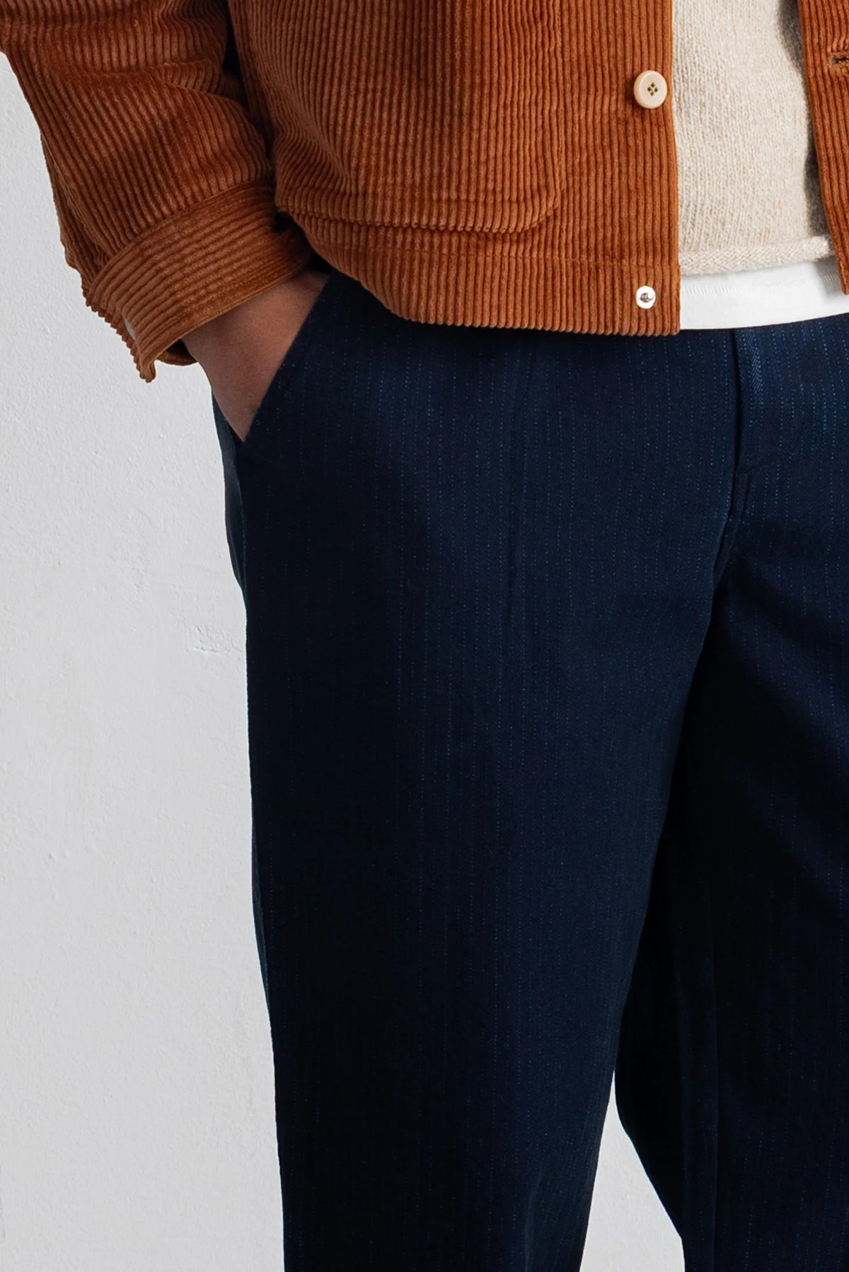 SIGNAL PANT - DEEP INDIGO HERRINGBONE