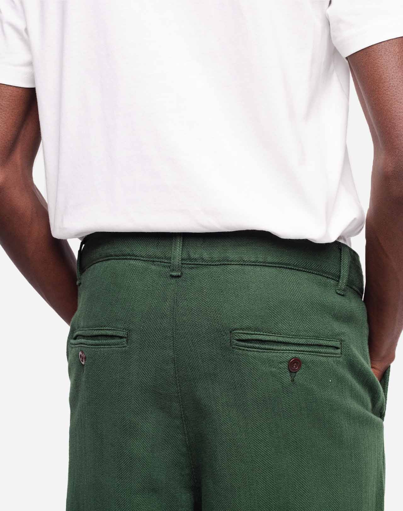 GREEN COTTON TROUSERS