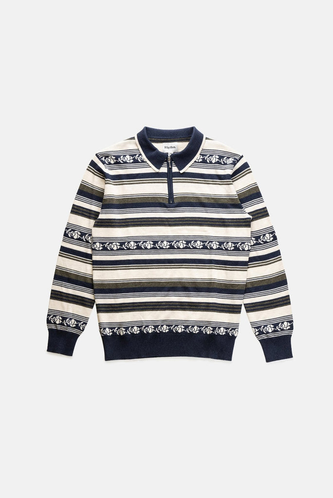 LIBRE STRIPE KNIT LS POLO