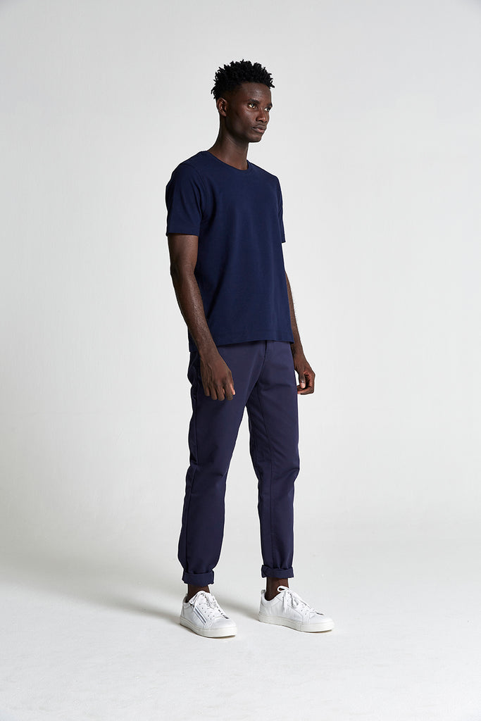 THE PIQUE TEE - NAVY