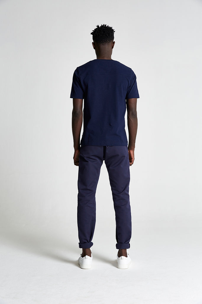 THE PIQUE TEE - NAVY